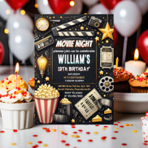 Aniversário de 13 da Noite de Filme Popcorn