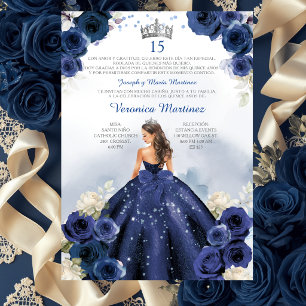 Convites Aniversário de 15 Anos da Princesa Espanhola Azul