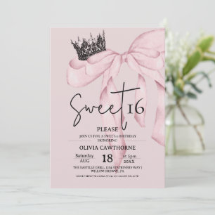 Convites Aniversário de 16 anos Rosa ⎮Arco Moderno Sweet 16