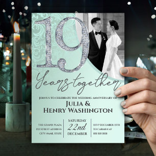 Convites Aniversário de 19 anos de casamento com Diamante R