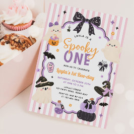 Convites Aniversário de 1 ano assustador de Halloween Fanta