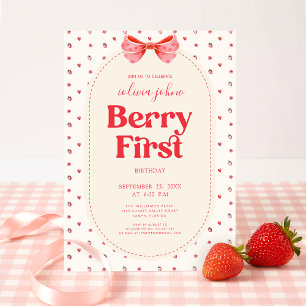 Convites Aniversário de 1 ano da Berry Rosa Coquette