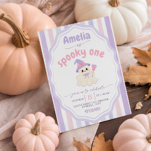 Convites Aniversário de 1 ano da Garota Fantasma Pastel Ass
