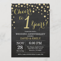 Aniversário de 1 Ano de Casamento Quadro Negro e D