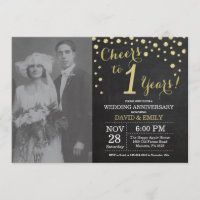 Aniversário de 1 Ano de Casamento Quadro Negro e D