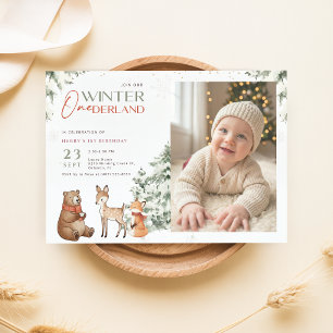 Convites Aniversário de 1 ano do Animal Winter Onederland K