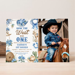 Convites Aniversário de 1 ano do Cowboy Rodeo How The West 