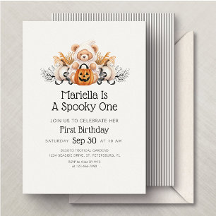 Convites Aniversário de 1 ano do Halloween Truque ou Tratam