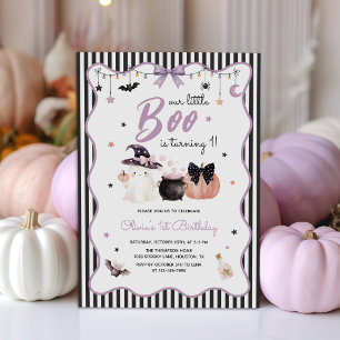 Convites Aniversário de 1 ano do Little Boo Halloween Ghost