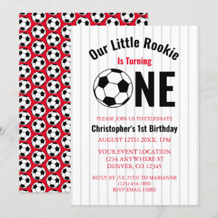 Convites Aniversário de 1 ano do Rookie Soccer
