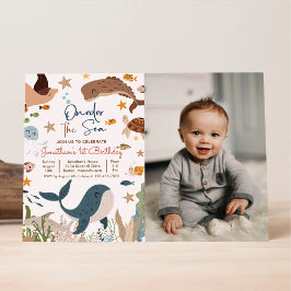 Convites Aniversário de 1 ano do Tubarão Baleia Um-der o Ma