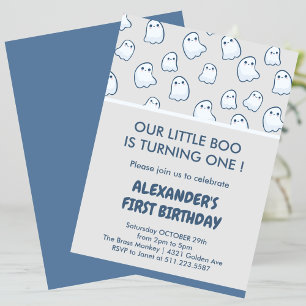 Convites aniversário de 1 ano Halloween assustadoramente fo