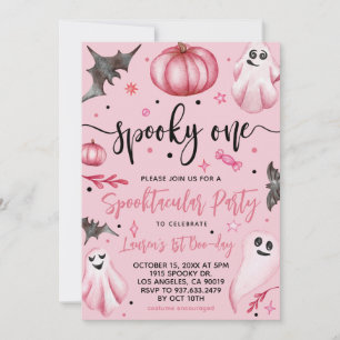 Convites Aniversário de 1 ano no Halloween Assustador