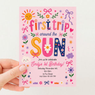 Convites Aniversário de 1 ano primeira volta ao sol
