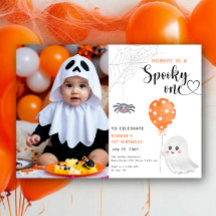 Aniversário de 1 ano Watercolor Spooky One
