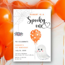Aniversário de 1 ano Watercolor Spooky One