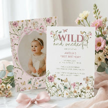 Aniversário de 1 ano Wild and Onederful Wildflower