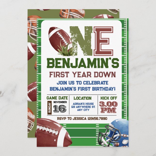 Convites Aniversário de 1rua de futebol (Frente/Verso)