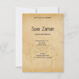 Convites Aniversário de 20 anos Cinza Simples Elegante