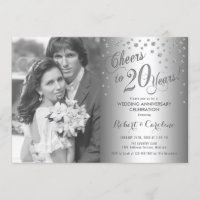 Aniversário de 20 anos com Foto - Diamante Prata