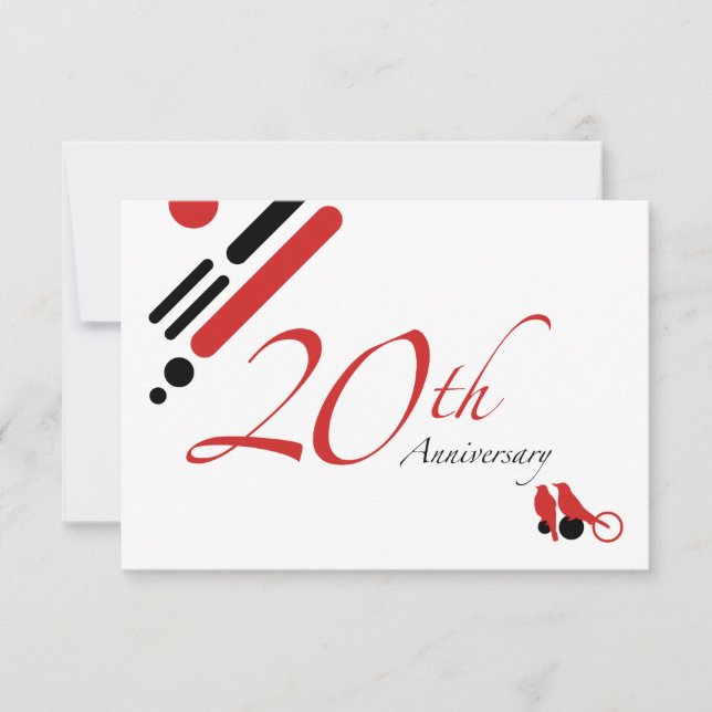 Convites Aniversário de 20 anos (mod birds) (Frente)