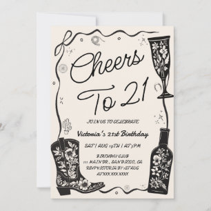 Convites Aniversário de 21 anos ao estilo Western