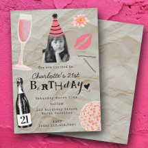 Aniversário de 21 anos com foto personalizada femi