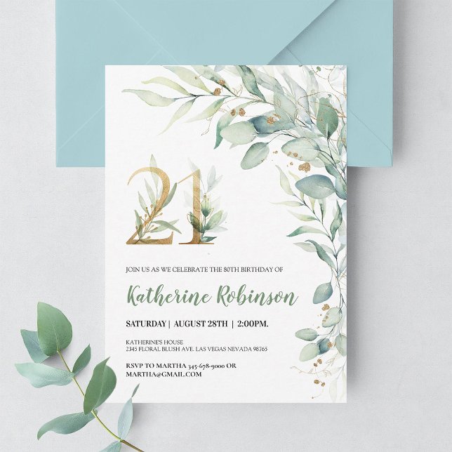 Convites aniversário de 21 anos convida para seu Aniversári (Criador carregado)