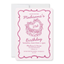 Aniversário de 21 anos de Bolo Retro Cardíaco do A