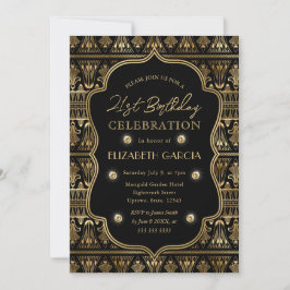 Convites Aniversário de 21 anos de Quadros de Imagem de Dec