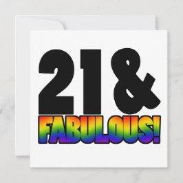 Convites Aniversário de 21 anos Gay fabuloso