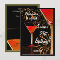 aniversário de 21 anos Martini Cocktail