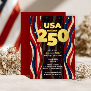 Convites Aniversário de 250 anos da América, Festa USA 250