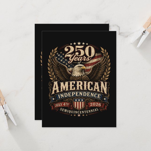 Convites Aniversário de 250 anos dos EUA (Frente/Verso In Situ)
