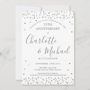 Convites Aniversário de 25 anos de Casamento Coração de Amo