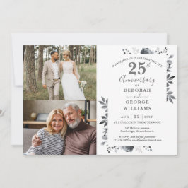 Convites Aniversário de 25 anos de casamento floral então e