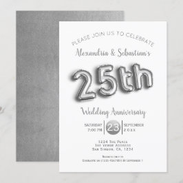 Convites Aniversário de 25 anos de Casamento Personalizado