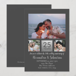 Convites Aniversário de 25 anos de Casamento Personalizado