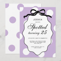 Aniversário de 25 anos do Purple Polka Dot Spotted
