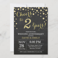Aniversário de 2 anos de Casamento Quadro Negro e 