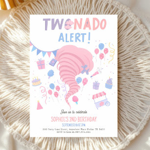 Convites Aniversário de 2 anos do Tornado Rosa