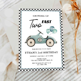 Convites Aniversário de 2 anos dos dois meninos do carro de