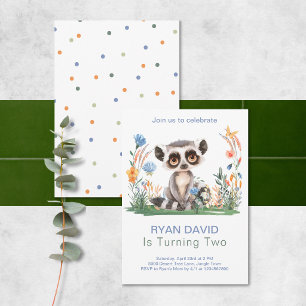 Convites Aniversário de 2 anos Personalizado Safari de Dois