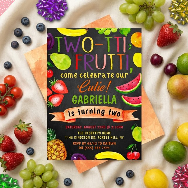 Convites Aniversário de 2 anos Two-tti Frutti (Criador carregado)