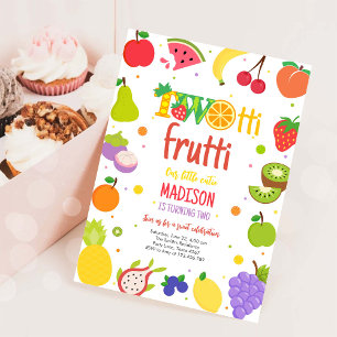 Convites Aniversário de 2 anos Two-tti Frutti Twotti Frutas