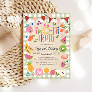 Convites Aniversário de 2 anos Two-tti Frutti Twotti Frutas