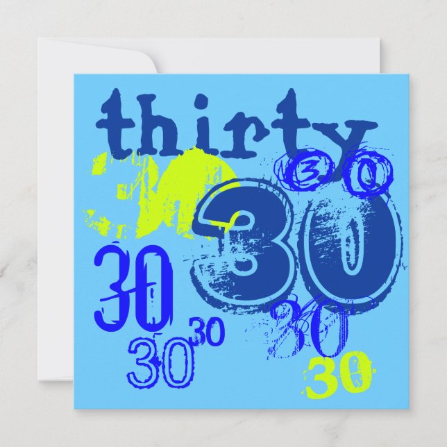 Convites aniversário de 30 anos (Frente)