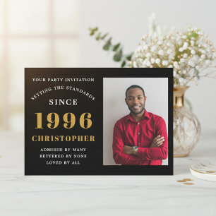 Convites Aniversário de 30 anos 1996 Foto Personalizada Pre