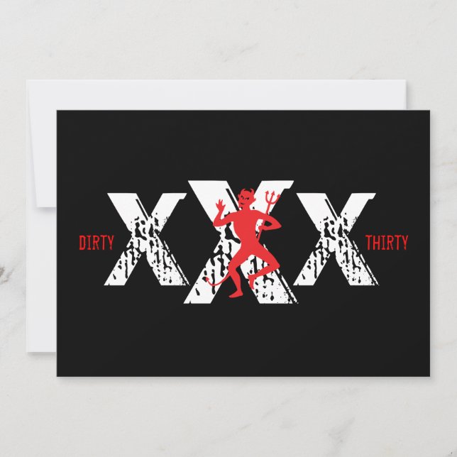 Convites Aniversário de 30 anos - 30 sujos - inferno de um (Frente)