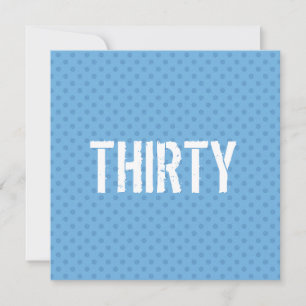Convites aniversário de 30 anos 33 Bolinhas azuis claras